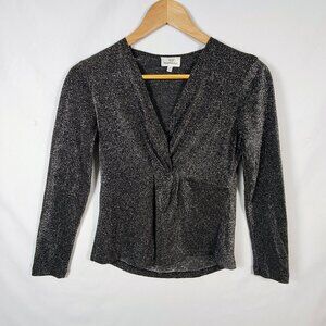 Heartloom Women's XS Glittery‎ Black Sonora Wrap Top